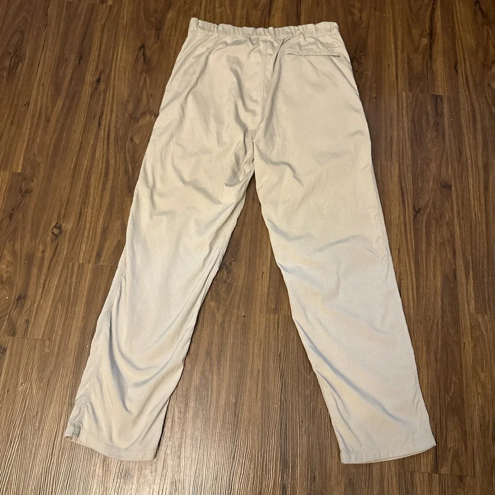 THE NORTH FACE Men's Khaki Pants Pleated 34x32 Vintage Tapered Leg